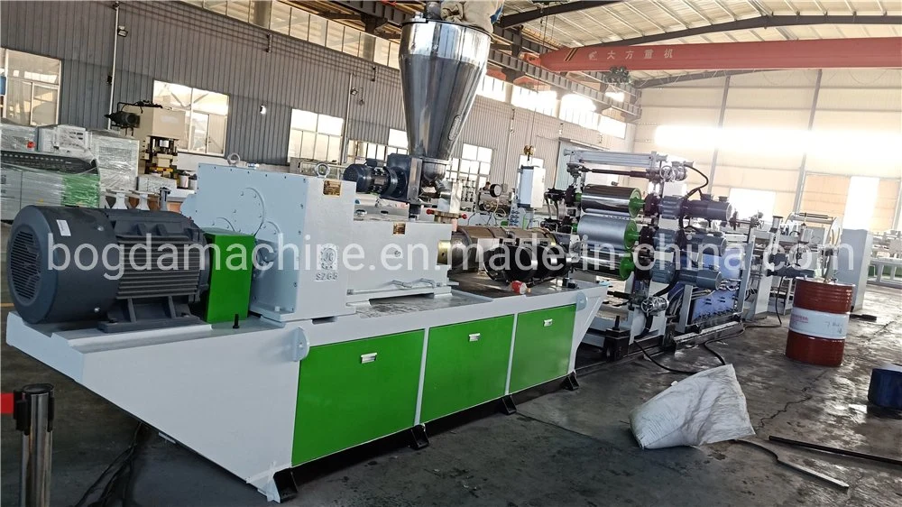 Bogda 300mm-600mm Width Three Rolls Calender Furniture Edge Banding Plastic PVC Rigid Sheet Production Line Extrusion Molding Making Machine Price